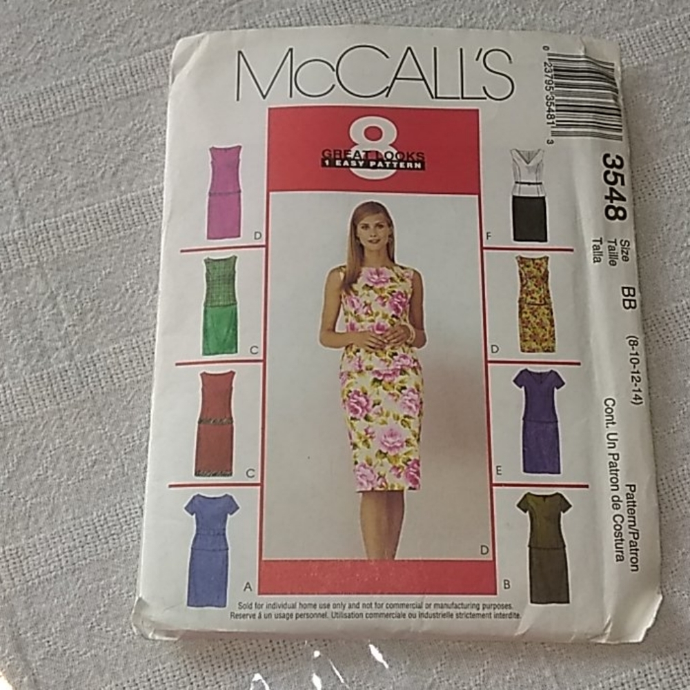 McCall's Dress 3548 Sewing Pattern New Uncut